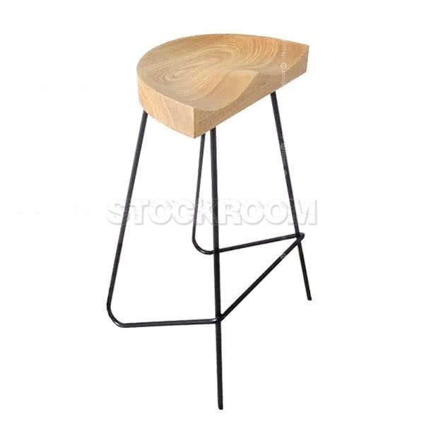 Tractor Style Counter Bar Stool with Metal Base