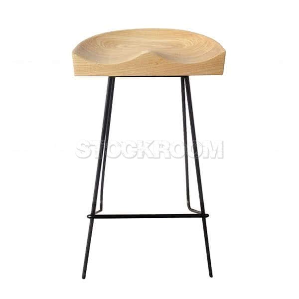 Tractor Style Counter Bar Stool with Metal Base