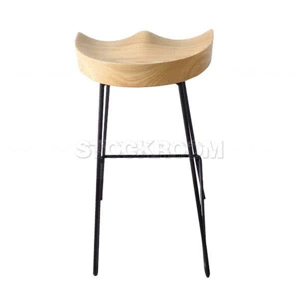 Tractor Style Counter Bar Stool with Metal Base