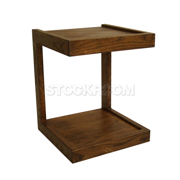 Amherst Cantilever Solid Wood Side Table