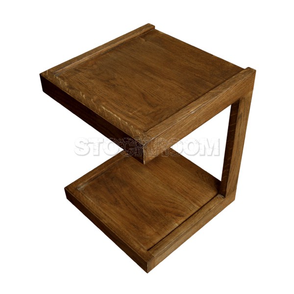 Amherst Cantilever Solid Wood Side Table