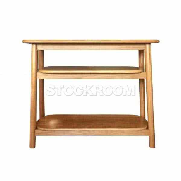 Parastu Solid Oak Wood Console Table 