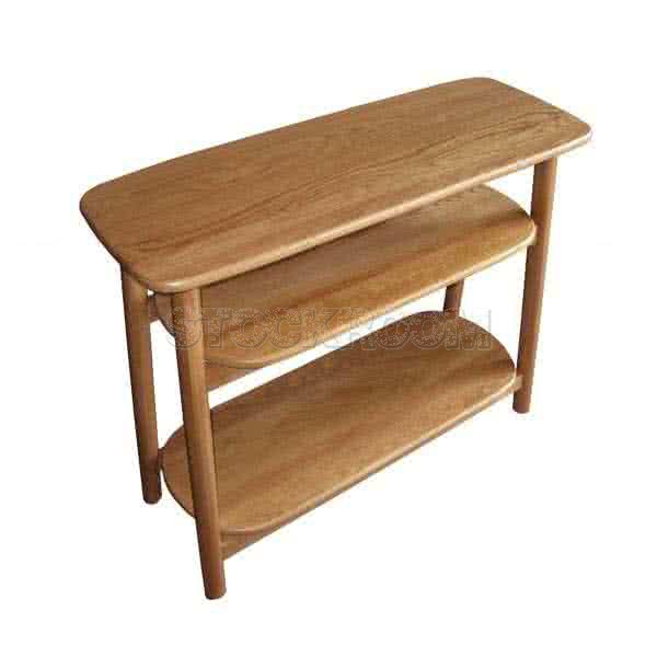 Parastu Solid Oak Wood Console Table 