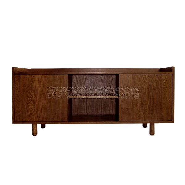 Dempsey Solid Oak Wood Cabinet and Media Unit
