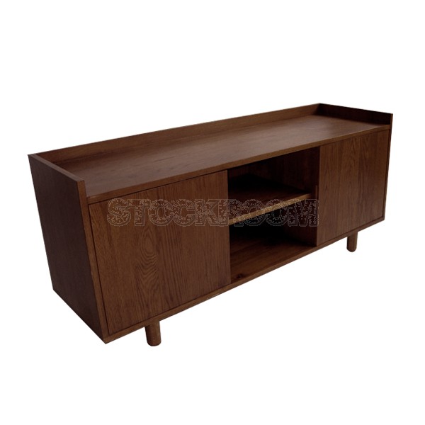 Dempsey Solid Oak Wood Cabinet and Media Unit