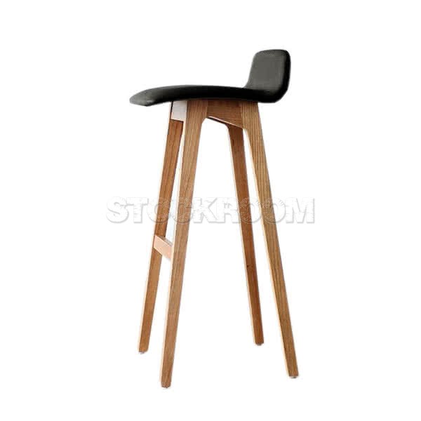 Bentwood Leather Bar Stool