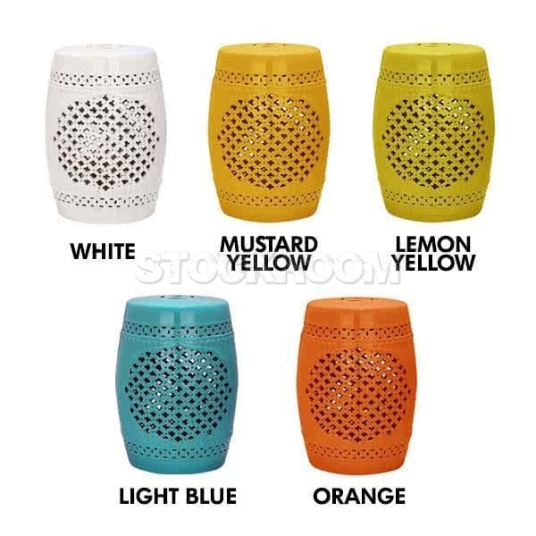 GRAND DRUM / STOOL - Floral Pattern Craving 