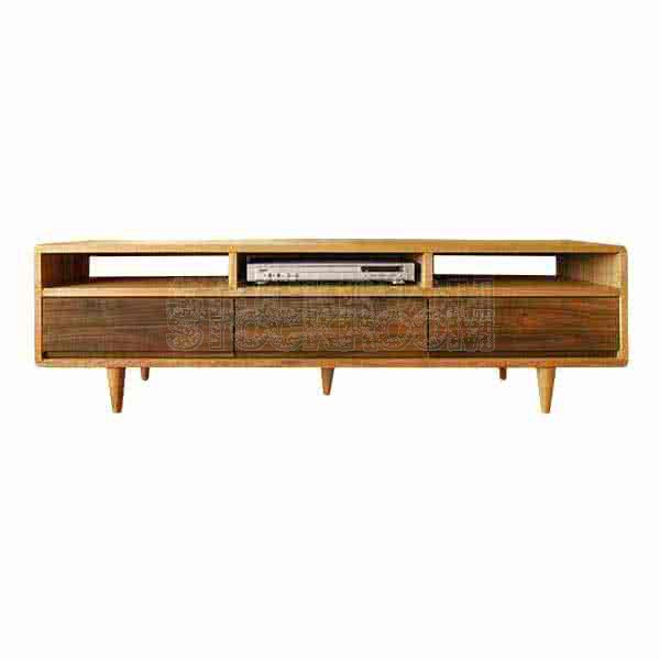 Solomon Solid Oak Wood TV Cabinet and Media Console