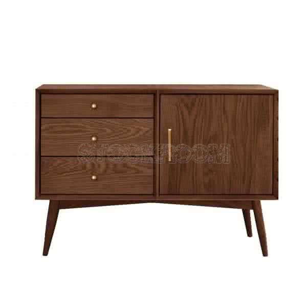 KHASAN SOLID WOOD SIDEBOARD CABINET AND MEDIA CONSOLE