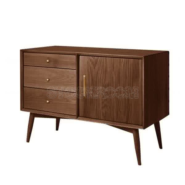 KHASAN SOLID WOOD SIDEBOARD CABINET AND MEDIA CONSOLE