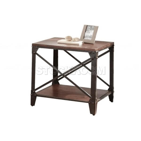 Rafael Square Modern Industrial Coffee Table 