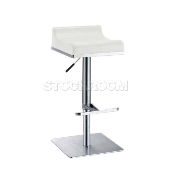 Hailey Brushed Metal Adjustable Bar Stool