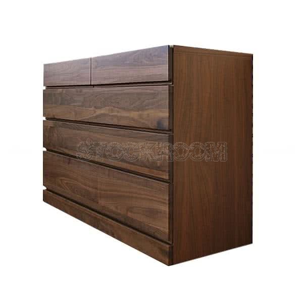 Gilbert Solid Oak Wood Chest of Drawers / 5 Drawer Multichest