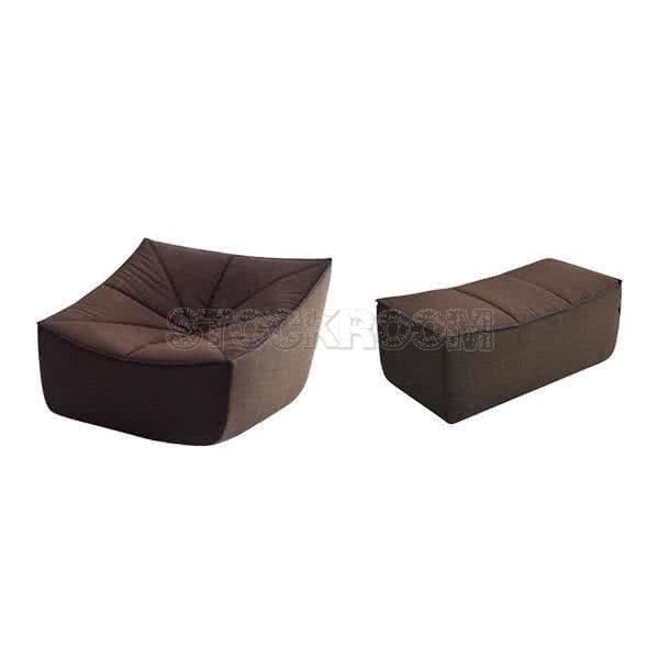 Porcius Style Fabric Lounge Chair 