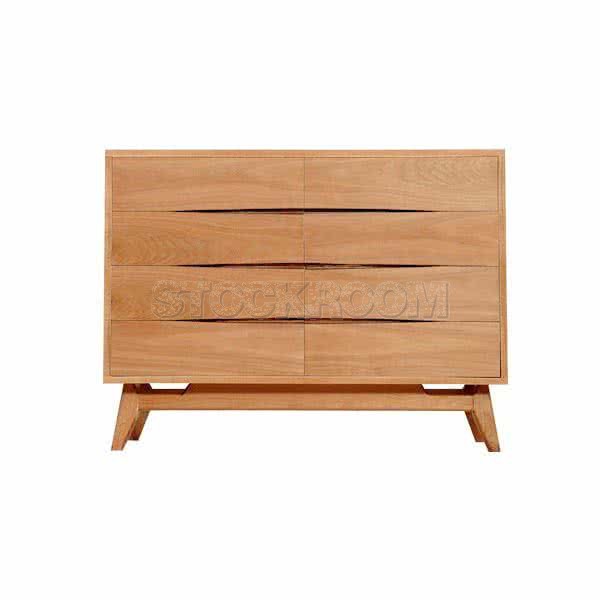 FINLEY SOLID WOOD SIDEBOARD & CONSOLE CABINET - OAK FINISH