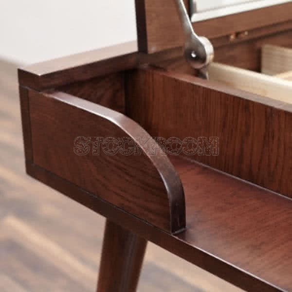 Earl Solid Oak Wood Desk / Dressing Table