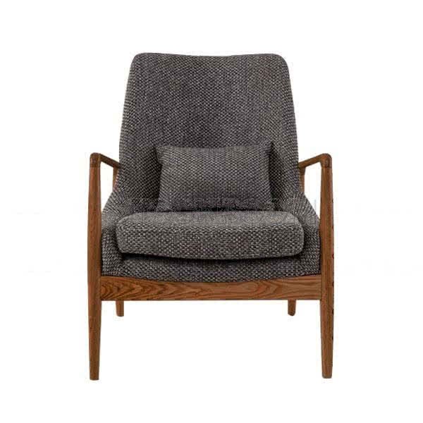 Cameron Solid Wood Upholstered Lounge Chair