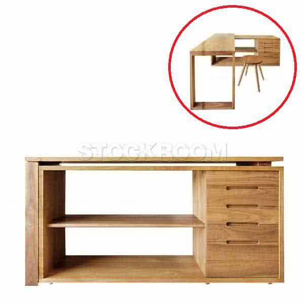 Torque Solid Oak Wood Working Desk