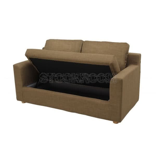 Carel Fabric Sofa with Storage 2 Seater