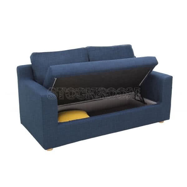 Carel Fabric Sofa with Storage 2 Seater