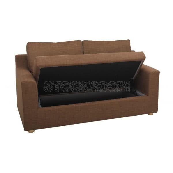 Carel Fabric Sofa with Storage 2 Seater