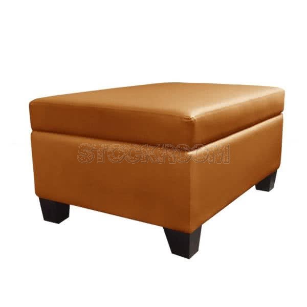 Rosalind Leather Storage Ottoman