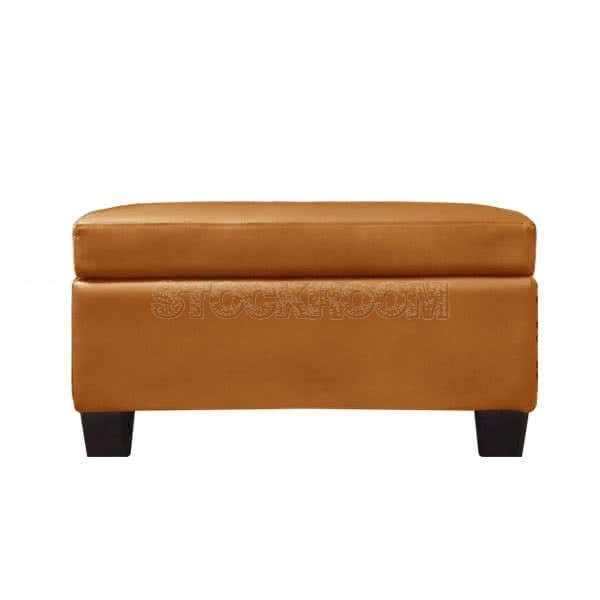 Rosalind Leather Storage Ottoman