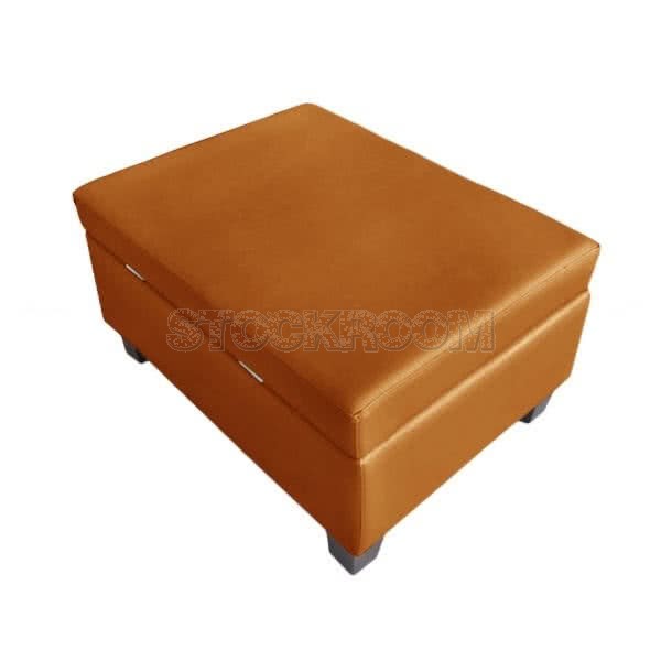 Rosalind Leather Storage Ottoman