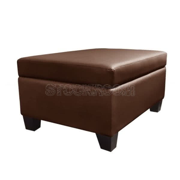 Rosalind Leather Storage Ottoman