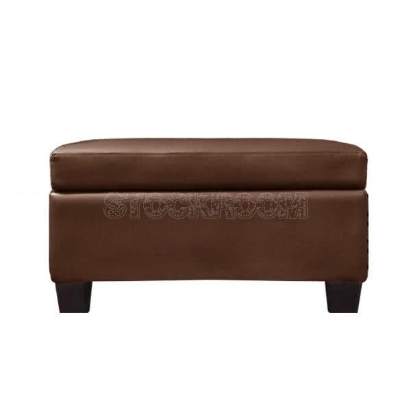 Rosalind Leather Storage Ottoman