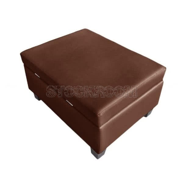 Rosalind Leather Storage Ottoman