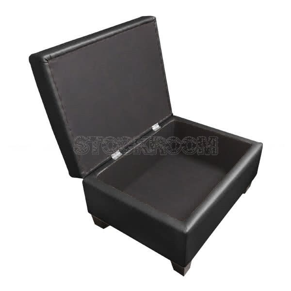 Rosalind Leather Storage Ottoman