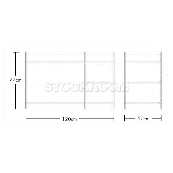 Bartlett Silver Detailed Glass Desk