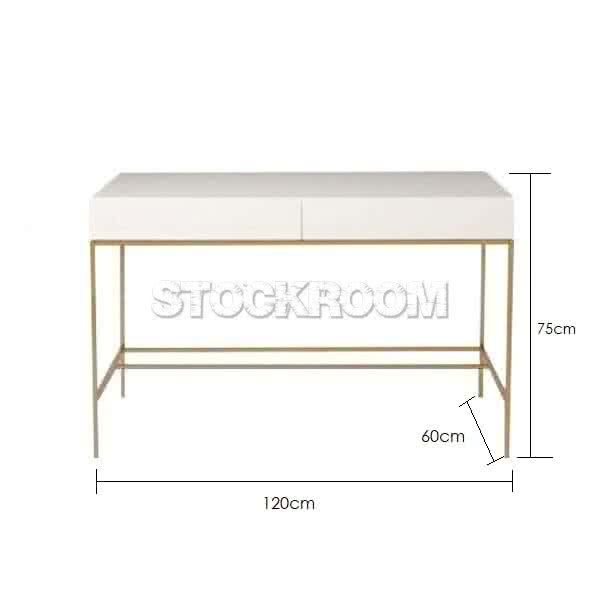 Durand Brass Detail Desk - More Sizes