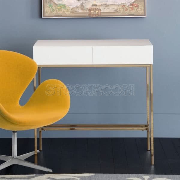 Durand Brass Detail Desk - More Sizes