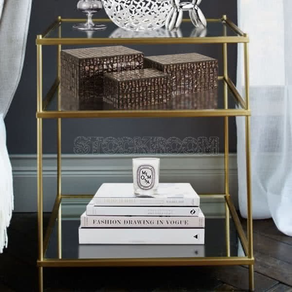 Sylvie Style Glass Side Table
