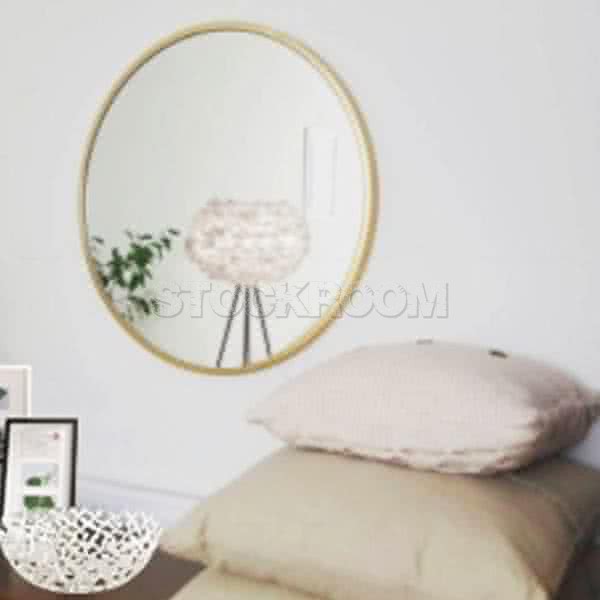 Proinsias Brass Detailed Round Mirror