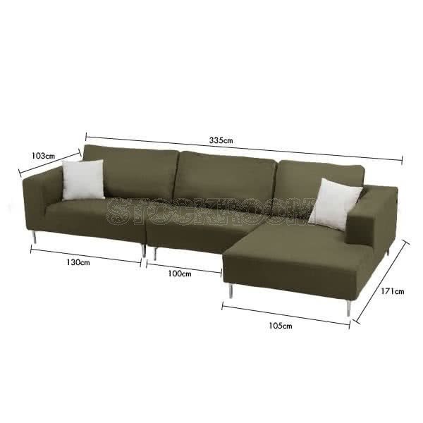 Corbin Fabric L-Shape Sofa