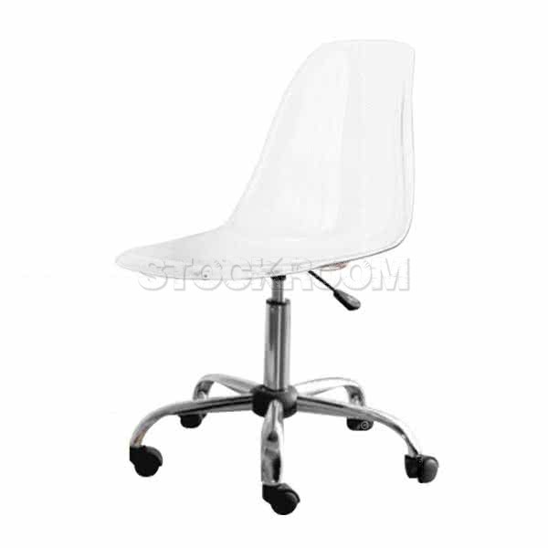 Eames DSW Style Office Chair - Transparent