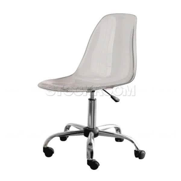 Eames DSW Style Office Chair - Transparent