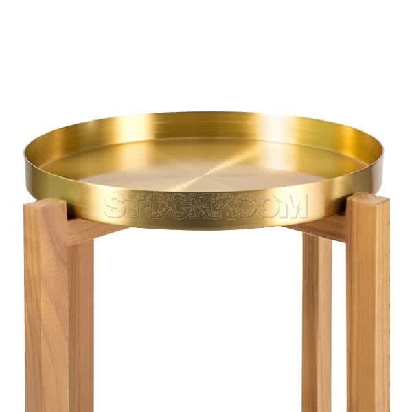 Rosaria Brass Side and Accent Table
