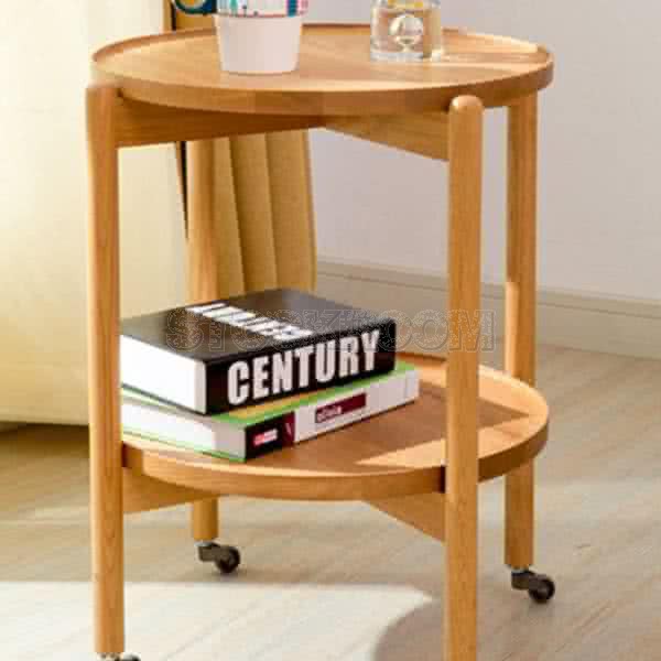 Pelagia Style Side Table with Wheels