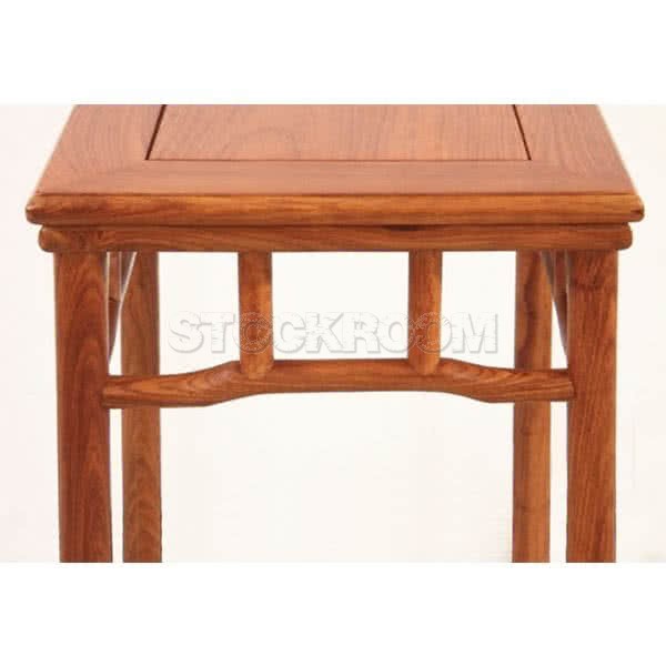 Narra Rosewood Oriental Flower Stand and High Table