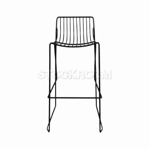 Zahida Black Metal Barstool