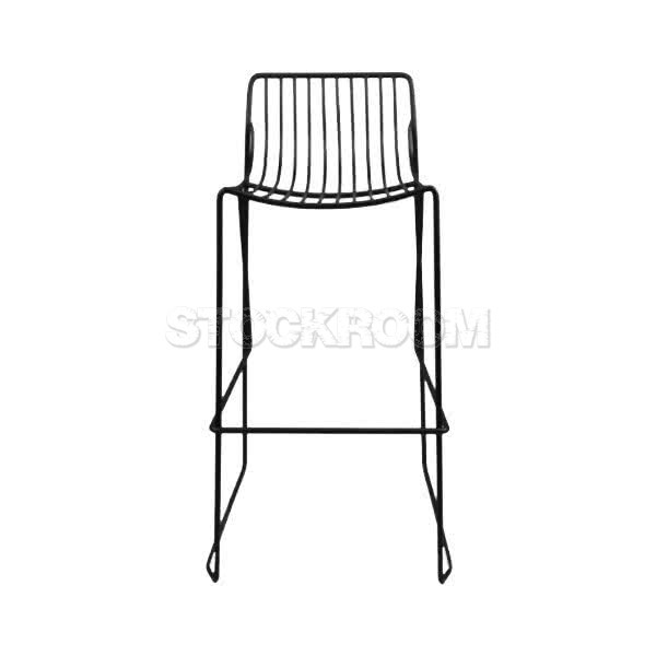 Zahida Black Metal Barstool