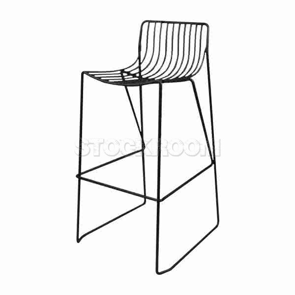 Zahida Black Metal Barstool