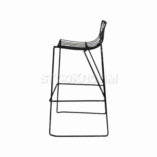 Zahida Black Metal Barstool