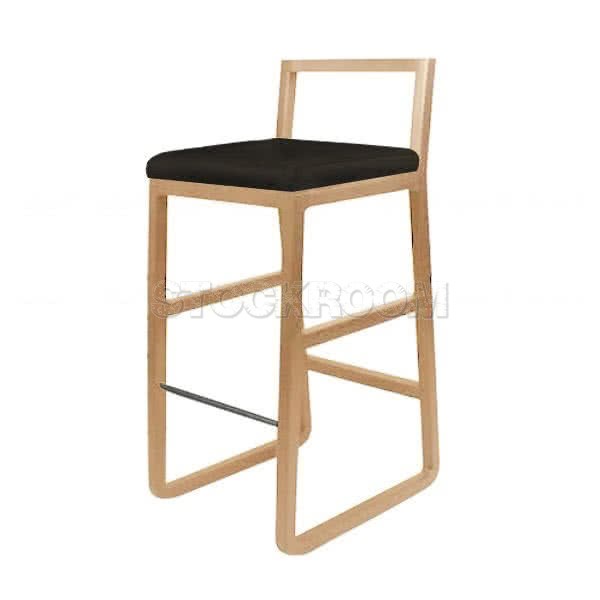 Porter Leather Upholstered Wood Barstool