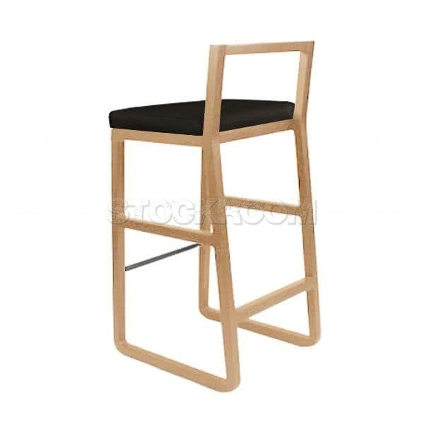 Porter Leather Upholstered Wood Barstool