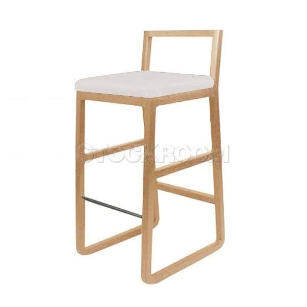 Porter Leather Upholstered Wood Barstool